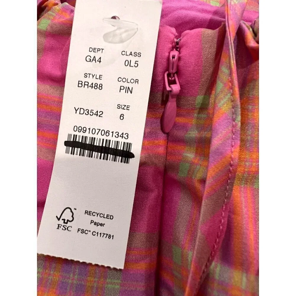 New J. Crew Collection Women's Size 6 Square neck Stretch Taffeta Dress